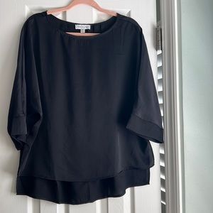 Black high low dressy top